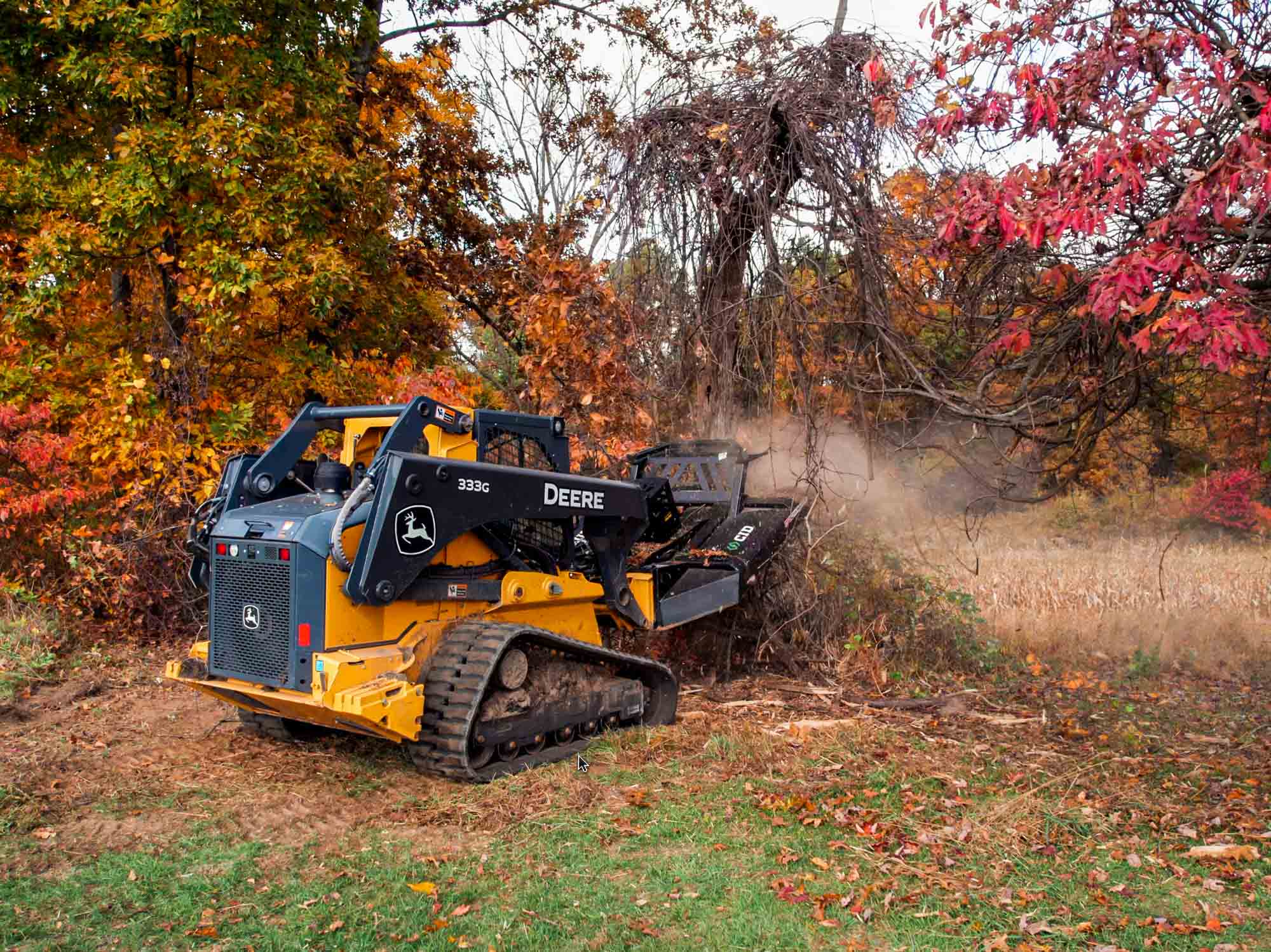 IronCraft CID Severe Duty Brush Cutter on Skid Steer
